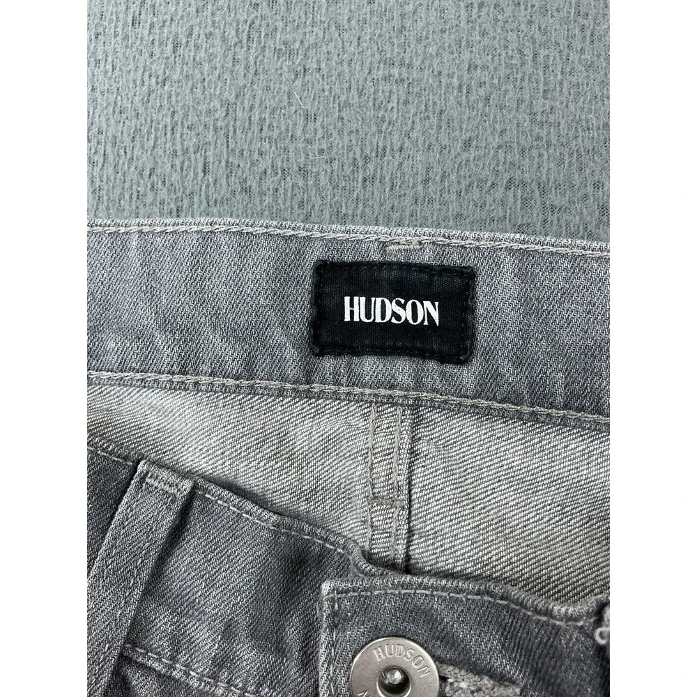 Hudson Jeans Mens 33x32 Gray Byron Five Pocket Straight Stretch Denim Mexico